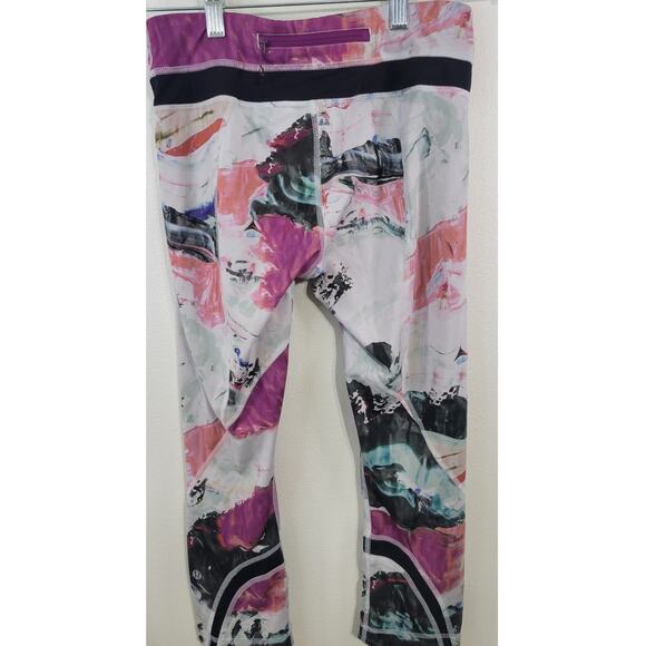 Lululemon Leggings Womens Size 6 Multi-Colored Capri's Sporty Active Workout - Picture 4 of 7